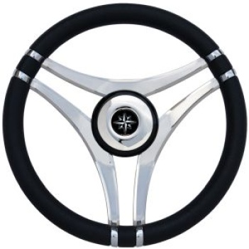 IMPACT Steuerrad schwarz VA-Stahl Speichen Ø350mm