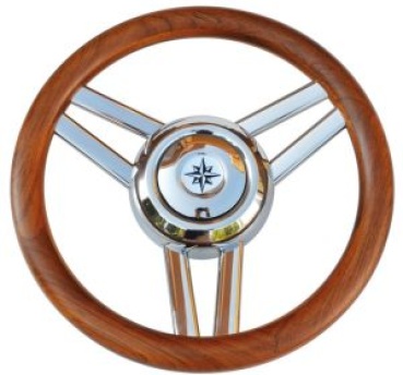 Magnifico Steuerrad 3-Speichen Ø 350 mm Teakholz