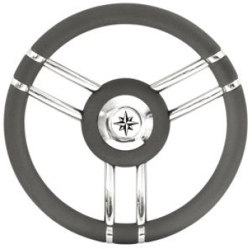 Apollo Steuerrad VA-Stahl+Polyurethan Ø350mm grau