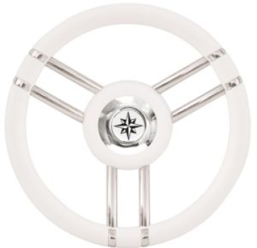 Apollo Steuerrad VA-Stahl+Polyurethan Ø350mm weiß