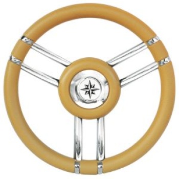 Apollo Steuerrad VA-Stahl+Polyur. Ø350mm elfenbein