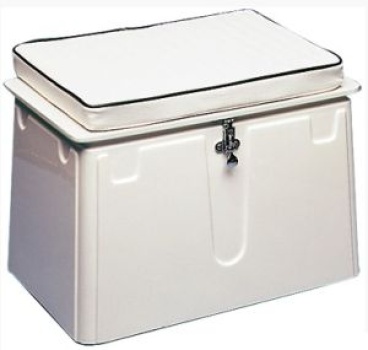 Behälter-Deckung aus GFK, weiß 59x43x37H cm