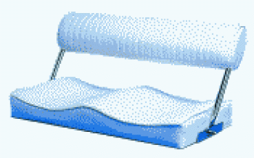 Zweisitzer m. klappbarer Rücklehne 80x40 cm