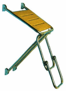 Badeplattform mit Leiter 45x45 cm