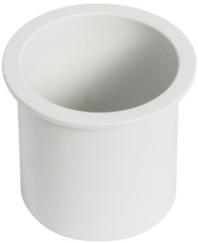Einbauglashalter aus ABS, weiß