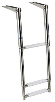 Teleskopbadeleiter, breit AISI316 4-stufig