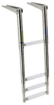 Teleskopbadeleiter, standard AISI316 4-stufig