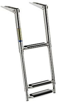 Teleskopbadeleiter large AISI316 3-stufig schwarz