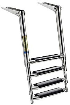 Teleskopbadeleiter large AISI316 4-stufig schwarz