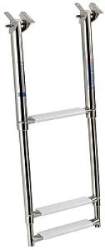 Teleskopleiter untere Badeplattform AISI316 3-stuf