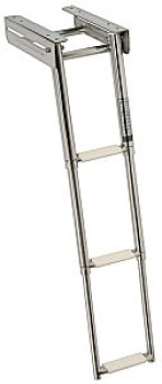Teleskopleiter, klappbar schmal AISI316 3-stufig