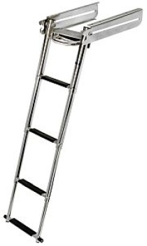 Schwenkbare Badeleiter unter Plattform 4-stufig