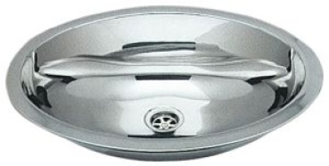 Ovale Spüle VA-Stahl, hochglanzpoliert 510x390 mm