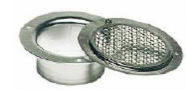 Belüftungs-/Entlüftungsgitter VA-Stahl 58 mm