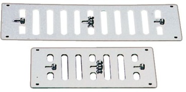 Lüftungsgitter VA-Stahl, poliert 152x76mm +Fliegen