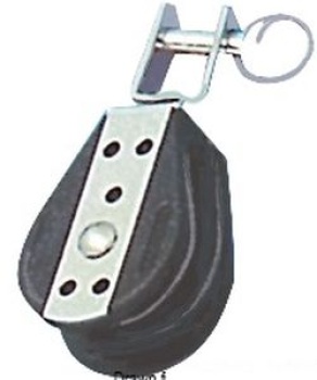 Einfachblock auf Kugellagern m.Schäkel U 8x28mm