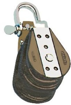 Doppelblock auf Kugellagern m.Schäkel 12x57mm