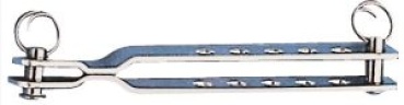 VA-Stahl Wantenhänger, doppelt 120x6 mm
