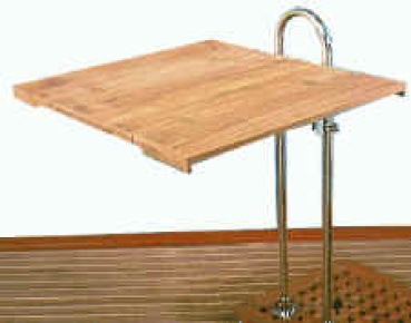 Teakholztisch, klappbar 70x90 cm