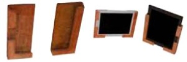 Tablethalter aus Teakholz, universal