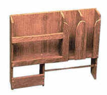 Teakholz-Tellerablage 490x106x425 mm