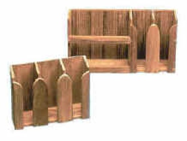 Teakholz-Tellerablage 490x106x228 mm