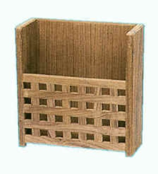 Teakholz-Zeitschriftenablage 265x110x280 mm
