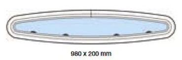 Klappfenster elliptisch 980 x200
