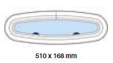 KLAPPFENSTER ELLIPTISCH 510 x 167 MM
