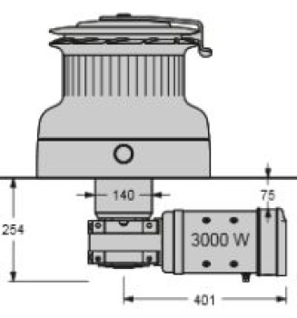 WINSCH W90EL    3000W HORIZONTALMOTOR DREIGANG