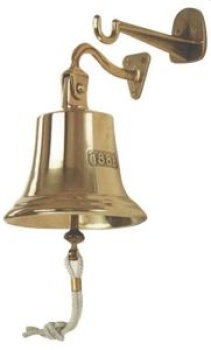 Schiffsglocke Messing Antik 1888