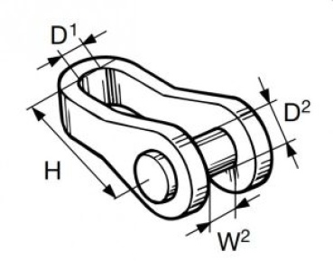 Seldén Toggle RFR 3/4'' Auge/Gabel mit Bolzen ø15,8mm