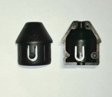 Toppkappenhälfte ø35 x 47mm für ø6mm, Schwarz