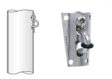 Vorstag-Mastbeschlag mit Bügel O-35 für Draht ø6mm