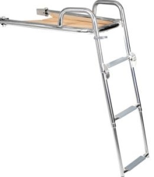 Bugplattform Comfort mit 3-stufiger Leiter, L=650mm, B=