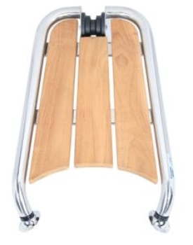 Bugplattform POWER, Teak, L = 550mm B = 360mm, Rohr D =