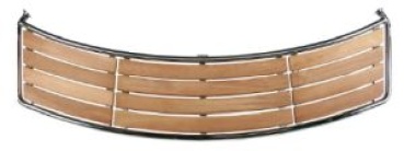Heckplattform für Motorboot Teak, B=2000mm, H=700mm, Ro