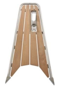 Bugplattform Classic Teak L=1170mm B=530mm +/-50mm, Roh