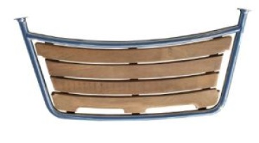 Heckplattform Serie 45, Teak, B=110mm, H=450mm, Rohr D=