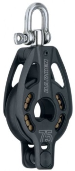 Black Magic 75 mm Air Block einfach mit Wirbel und Hund