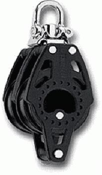 29 mm Carbo Doppel-Block mit Hundsfott und Wirbel