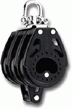 29 mm Carbo Dreifach-Block mit Hundsfott und Wirbel