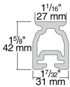 CB Schiene hohes Profil 100cm