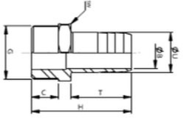 Vetus Schlauchtülle m Außengewinde G 3/4