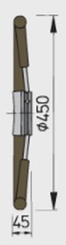 Vetus Steuerrad KS45Z, Polyuhretan, schwarz, 45cm