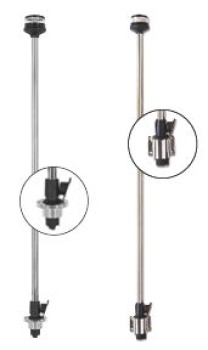 Wall-mounting 360° pole with bayonet joint and led ligh