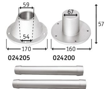 Aluminium Fußplatte für Ausziehbares Tischbein