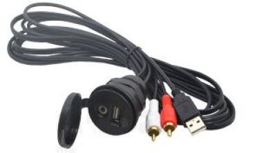 Waterproof USB & 3.5mm AUX Input Adapter