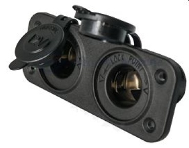 Wasserdichter DC Stecker, 2x 12V Eingang (Doppell)