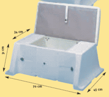 In der Breite verstellbarer Polyethylen Sitzbank mit K